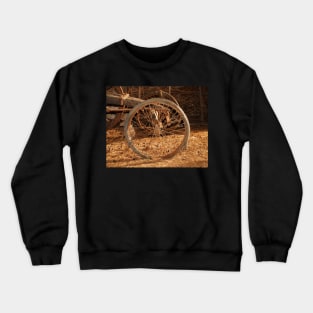 Wheel on Old Wooden Cart Crewneck Sweatshirt